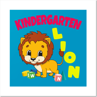 Kindergarten Lion Boys Gift Posters and Art